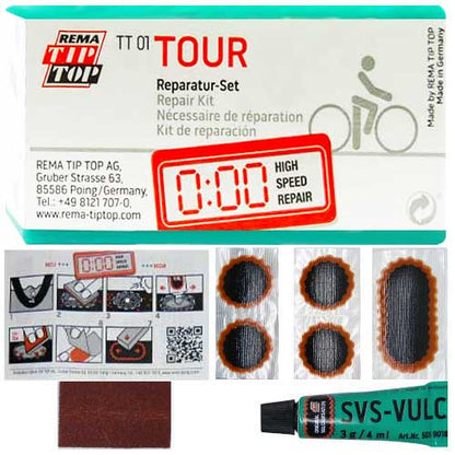 TipTop Flickzeug TT01 – Original Fahrrad Reparaturset für Schlauchreparatur