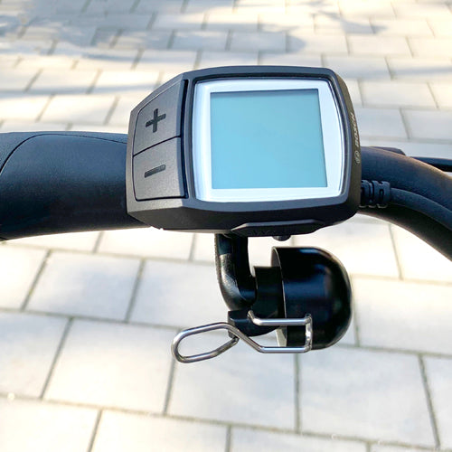 WIDEK E-Bike Glocke Klingel Aluminium schwarz ideal bei wenig Platz am Lenker