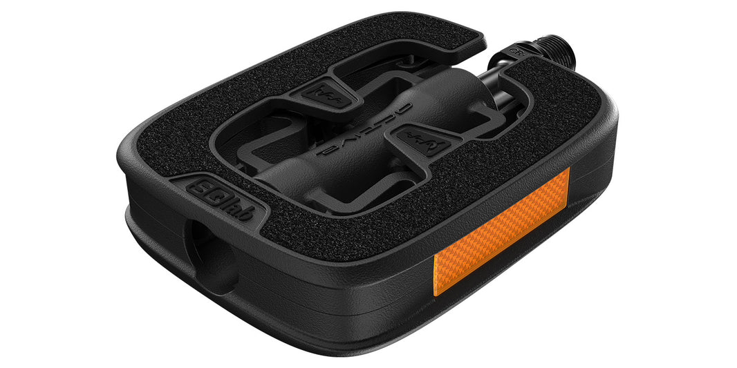 SQlab 502 active Pedal – kniefreundliches ACTIVE-Flatpedal mit 10° Bewegungsfreiheit, StVZO