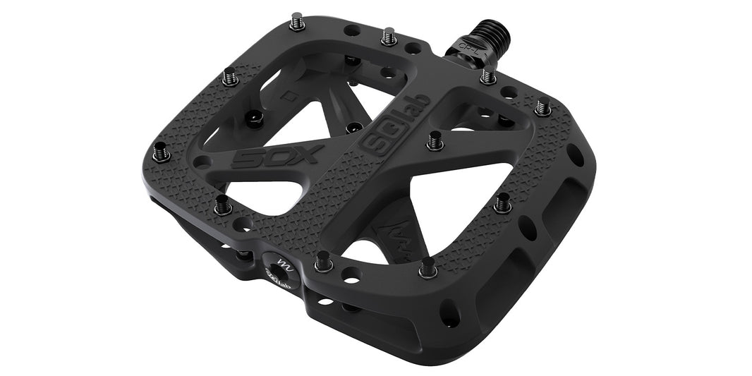 SQlab 5OX Flatpedale Kunststoff – ergonomisch mit 3 Achslängen, extrem robust, MTB & E-Bike