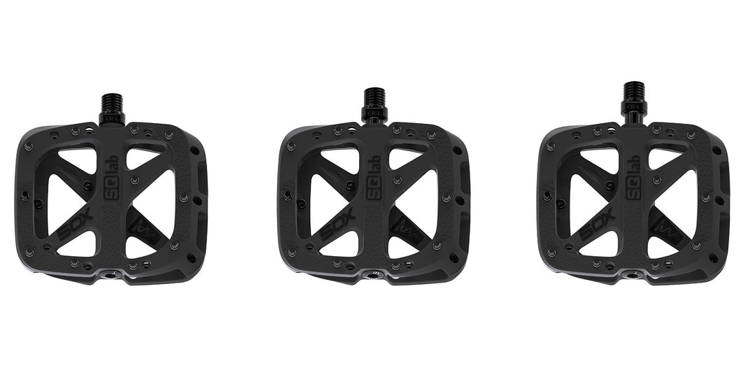 SQlab 5OX Flatpedale Kunststoff – ergonomisch mit 3 Achslängen, extrem robust, MTB & E-Bike