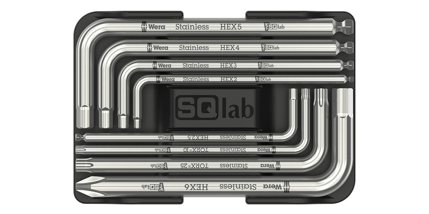 SQlab Multifunktions-Werkzeug "SQ-Tool NINE Key Card" mit Inbus + TORX + PH2 von Wera