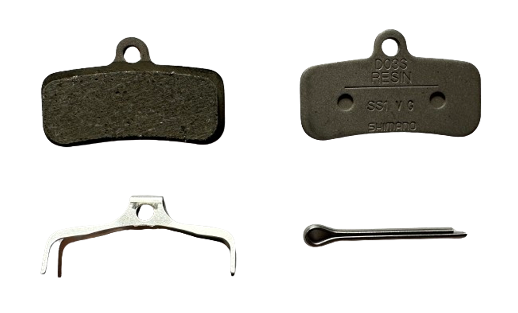 Shimano Scheibenbremsbeläge D03S Resin – für Shimano 4-Kolben (XT, SLX, Deore, Saint, Zee)