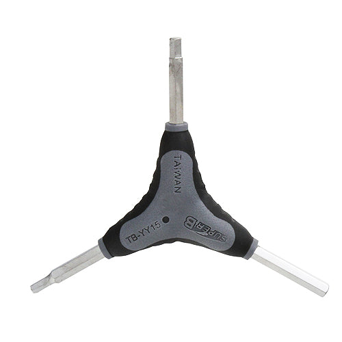 SuperB Inbus Y-Schlüssel TB-YY15 4 / 5 / 6 mm – Drei-Arm-Werkzeug mit rutschfestem Griff