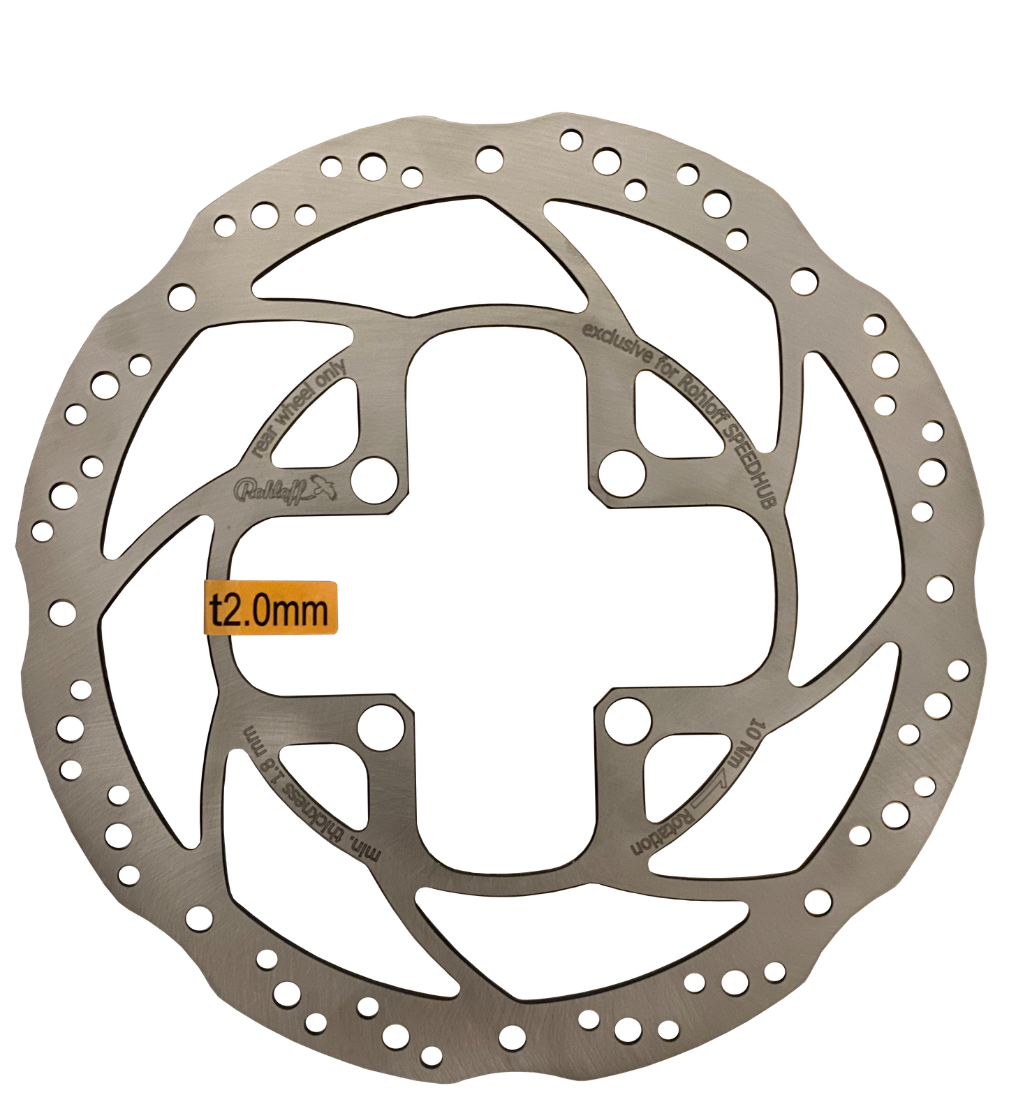 ROHLOFF Speedhub 500/14 - Bremsscheiben mit 4-Lochaufnahme speziell für Rohloffnabe mit 160 bis 203mm (1,8 + 2,0mm) für verschiedene Bremsenhersteller sowie für Cargo- und Lastenräder bis 220mm Druchmesser - Original