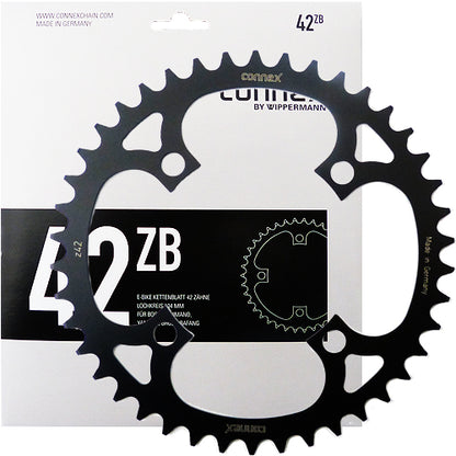 CONNEX E-Bike Kettenblatt passend für viele E-Bike Antriebe von BOSCH, BROSE, YAMAHA, SHIMANO, BAFANG mit 4-Loch + 104 Lochkreis in 38 bis 44 Zähne - Original