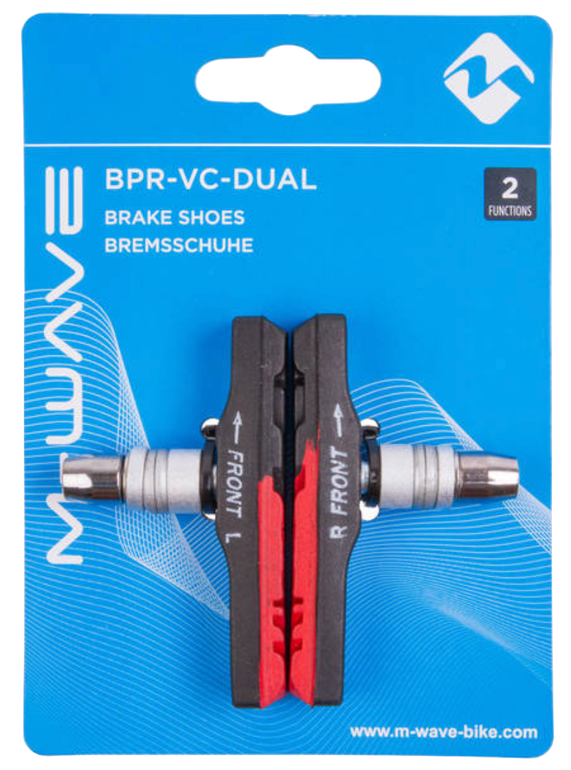 M-WAVE Bremsbeläge für V-Brake Bremsen "BPR-VC-Dual" mit 72mm Länge - Original