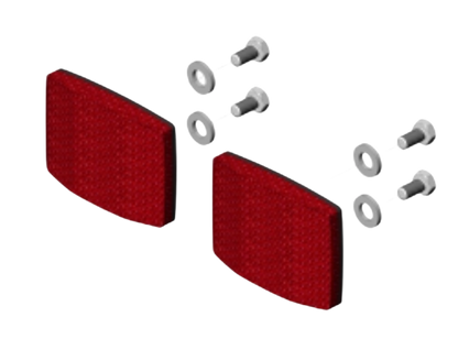 CROOZER Anhänger-Reflektoren Vorne oder Hinten als Satz für Modelle "ab 2013" und "ab 2018" - Original