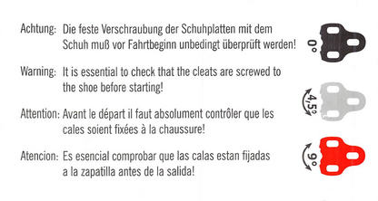 ASISTA Pedal-Schuplatten Set für LOOK-Pedale "DELTA" mit 9° oder 0° Bewegungsfreiheit