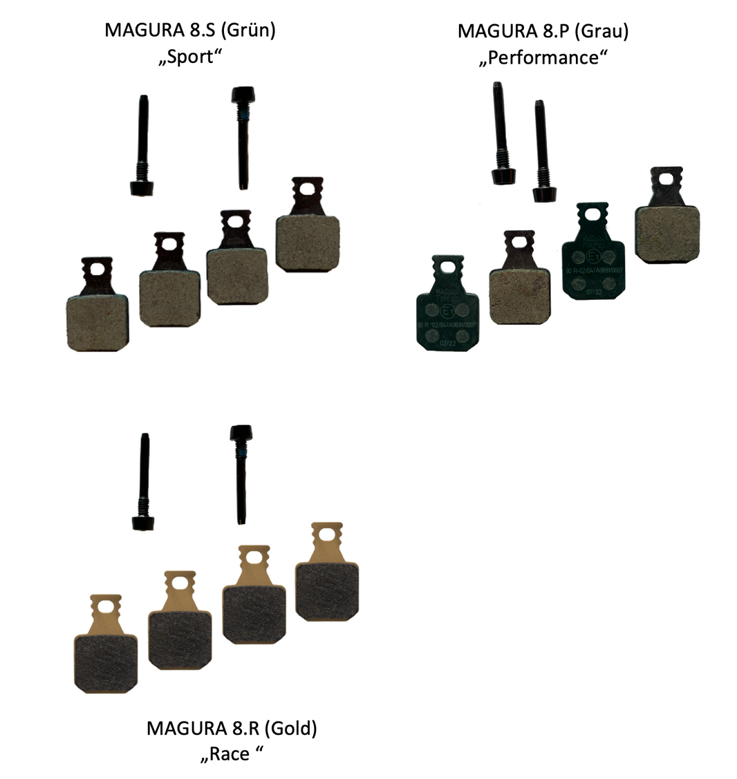 MAGURA 8.x Bremsbeläge für MT 4-Kolben – Sport, Performance oder Race (Original)