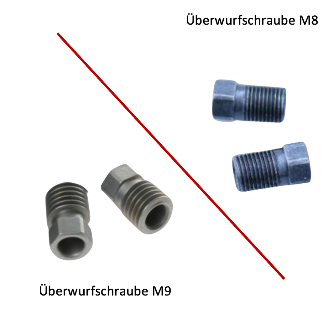 MAGURA Überwurfschraube M8 oder M9 – Hydraulikanschluss Bremsleitung für MT-, HS- & RT-Bremsen