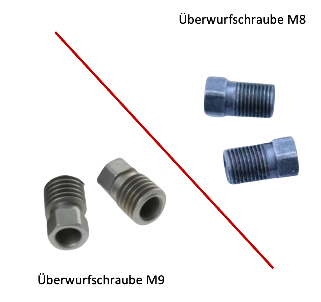 MAGURA Hydraulikleitung-Überwurfschraube M8 oder M9 für "HS"-Bremsgriffe je 2 Stück - Original