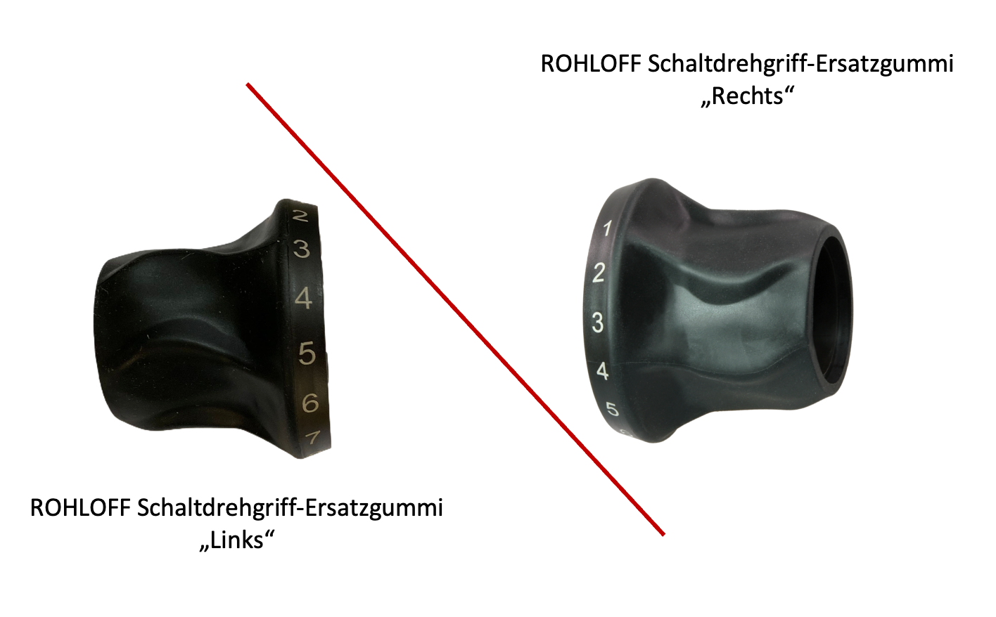 ROHLOFF Speedhub 500/14 - Schaltdrehgriff-Ersatzgummi "Rechts" oder "Links" - Original > 8190 oder 8195