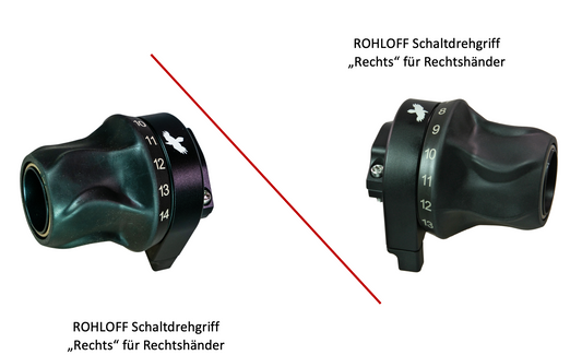 ROHLOFF Speedhub 500/14 - Schaltdrehgriff "Leicht" neues Modell kpl. "Rechts" oder "Links" - Original > 8206 oder 8207