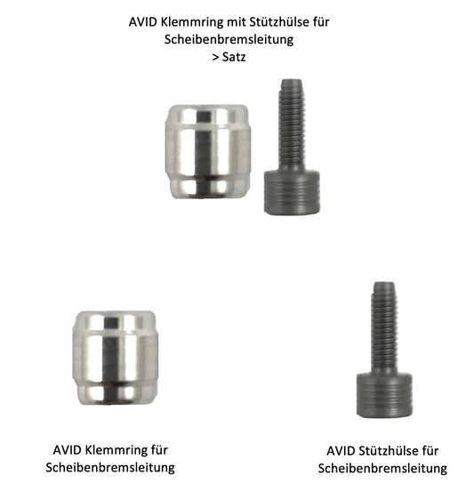 AVID Klemmring (Olive) oder Stützhülse - einzeln oder als Satz - für hydraulische Scheibenbremse