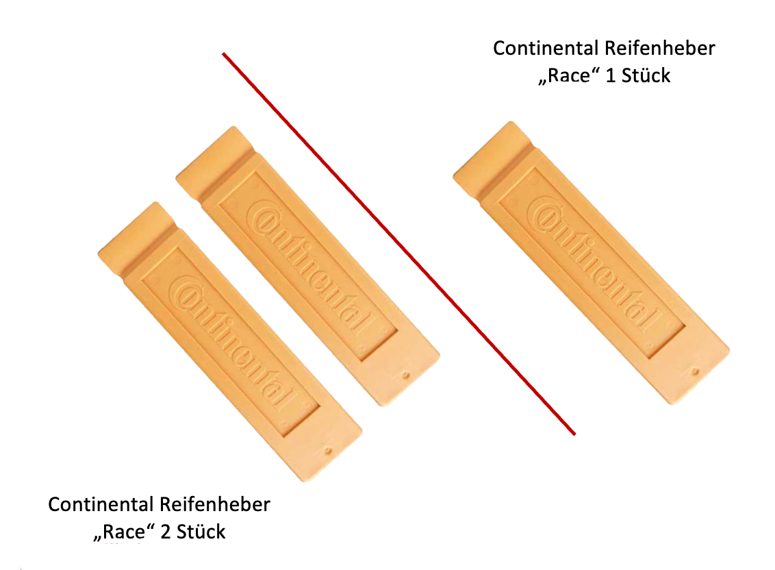 CONTINENTAL Reifenheber "RACE" optimiert für Rennrad in Orange je 1 oder 2 Stück - Original