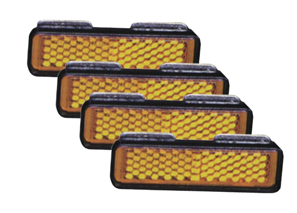 CATEYE Pedal-Reflektoren zum Schrauben in Orange - Satz = 4 Stück - Original