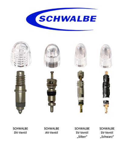 Schwalbe Fahrradventile DV / SV / AV – 2er-Set mit Staubkappen, AIRMAX (DV)