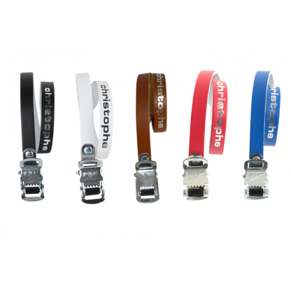 ZÈFAL "Christophe" Pedalriemen-Satz aus 3mm Leder in verschiedenen Farben